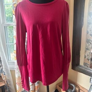 Sundance Pink Long Sleeve Relaxed Blouse